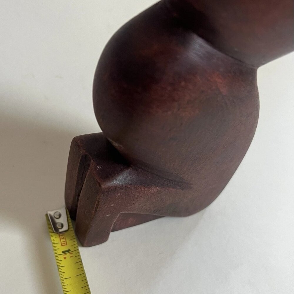 VTG African Heritage Collection Art Wooden Carved 11.5" Mother & Child Sculpture - Picture 3 of 6